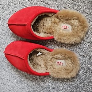 Red ugg slippers
